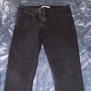 Levi’s 711 Skinny Distressed Black Jeans